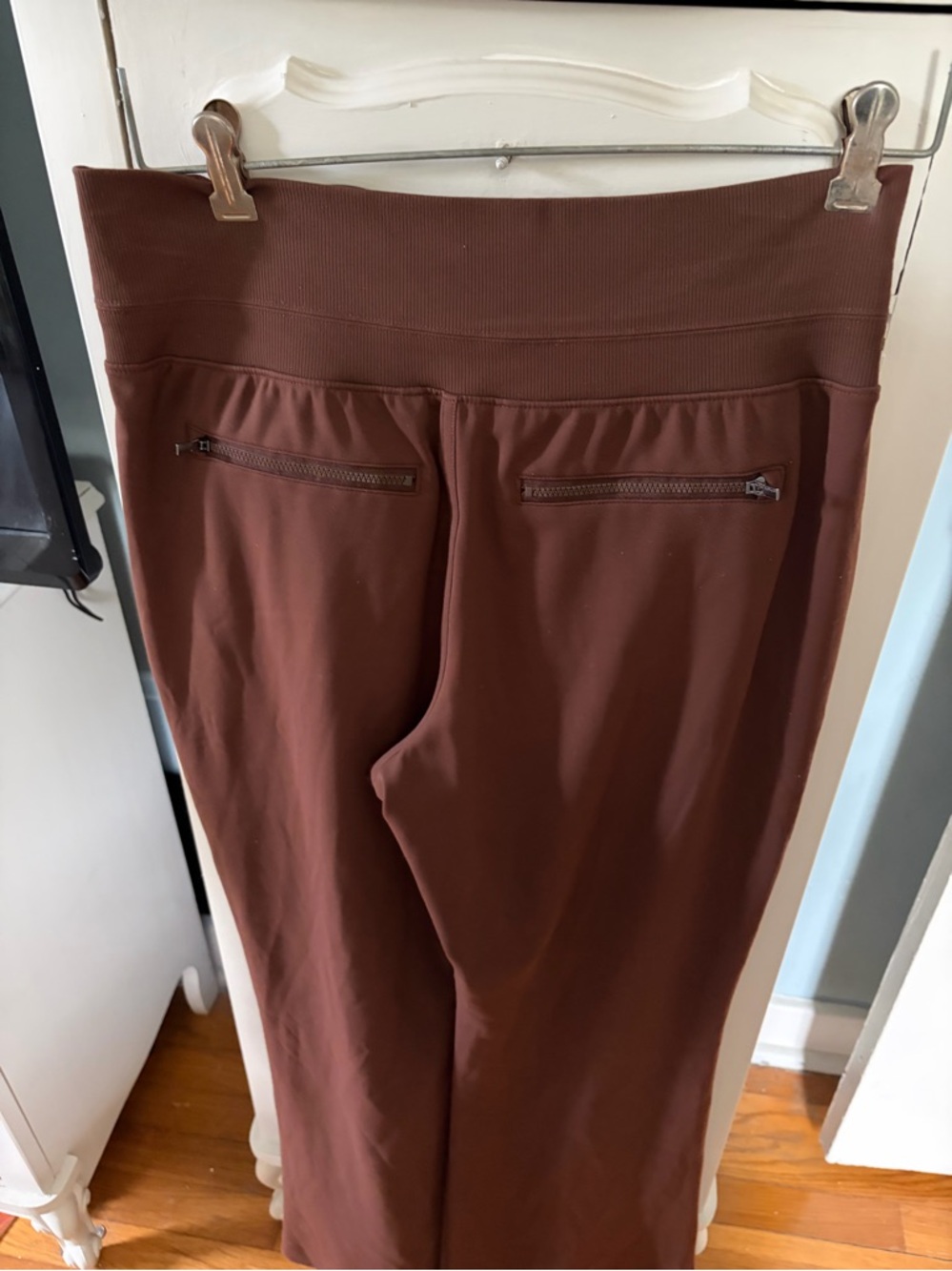 Athena Brown Ribbed Waist Leggings